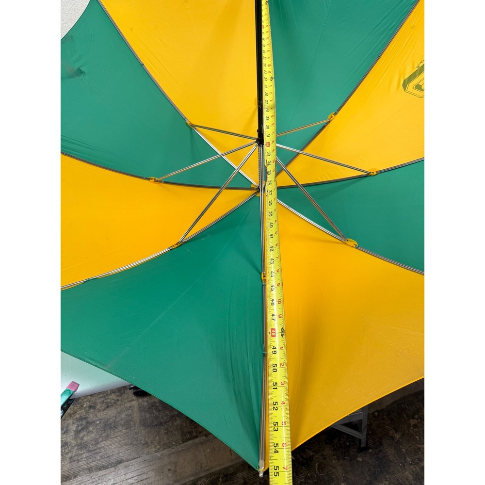 Vintage Oregon Ducks Shedrain Umbrella Green Yellow Donald‎ Duck Logo Golf Size - Picture 5 of 8